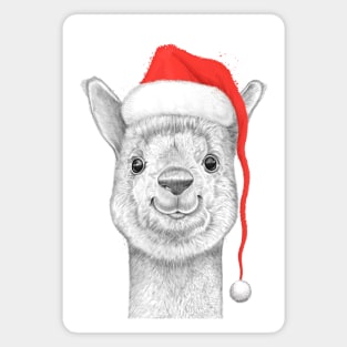 Christmas Alpaca Magnet